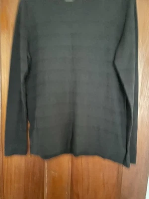 Ann Taylor Loft Women's Light Weight Black Striped Knit Sweater- Size Large - Image 1 of 4