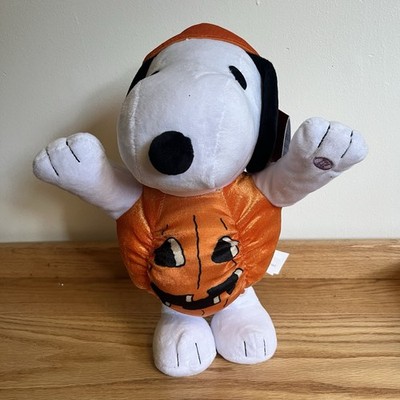Snoopy Side Stepper Bouncing Halloween Plush Pumpkin Musical Peanuts