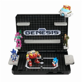 Sega Genesis Console Heroes Sonic Supervillain Bundle Toy Diorama New Sealed