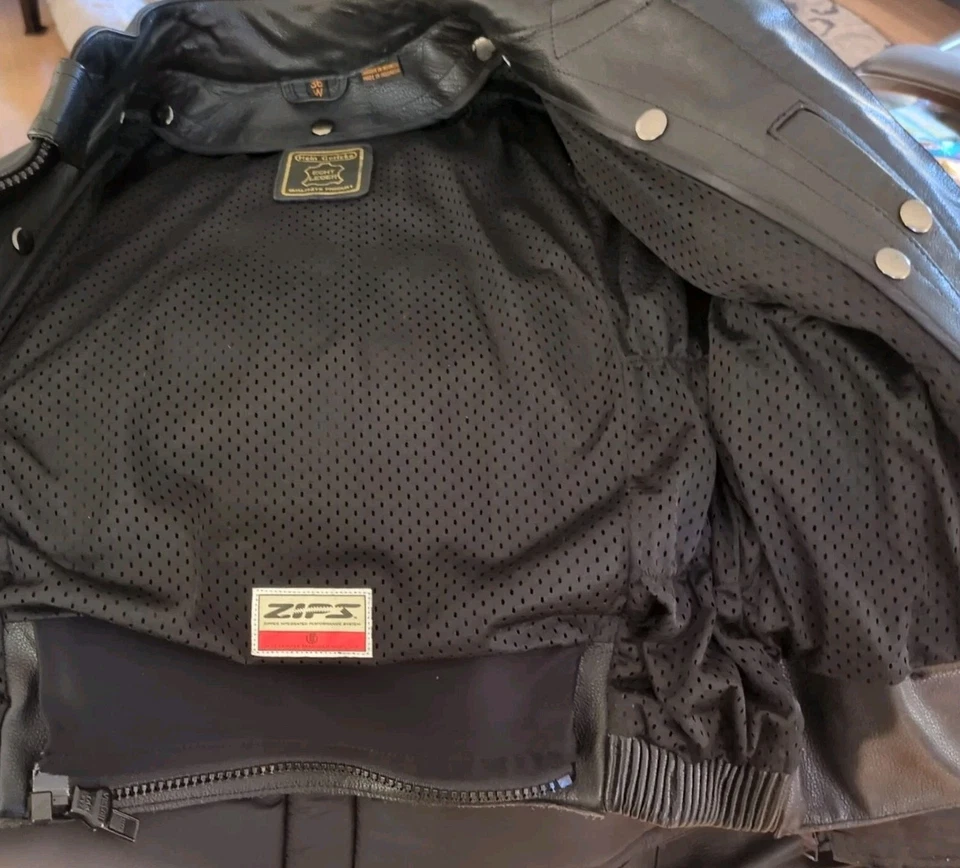 HEIN GERICKE Pantalones de Cuero CHAQUETA Montar SEGURO Moto Cremalleras 30" Cintura V Piloto HO 771 Foto 2 de 4