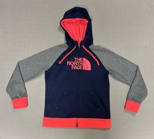 The North Face Hoodie Womens Size Medium Full Zip Blue Orange