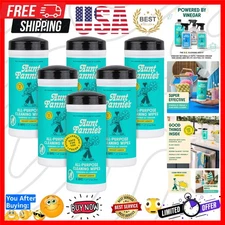 Natural Cleaning Vinegar Wipes, Multipurpose Surface Cleaner, Bright Lemon Sc...