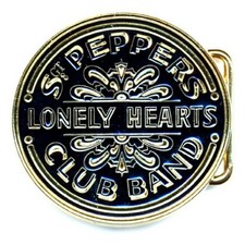 The Beatles Belt Buckle Sgt Pepper Lonely Hearts Drum Band Logo Official Metal