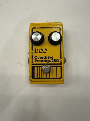 DOD Digitech 250 Overdrive Preamp 1980 s Yellow Vintage Guitar Effect Pedal
