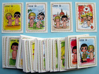 LOVE IS PANINI 1970 135 STICKERS VG/EXC