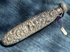 Antique sterling silver purfume bottle ~ J.H. Johnstone large 6 1/4" x 11/4"