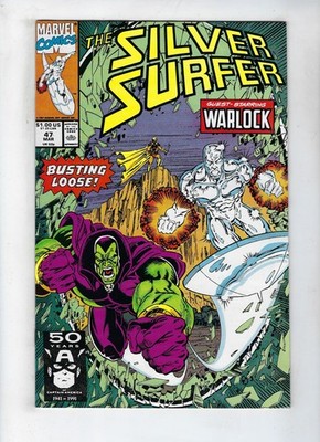 Silver Surfer # 47 Marvel Comics Return Adam Warlock app Jim Starlin 1991 NM