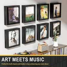 2 Pack Vinyl Record Album Display Frame Frames For Up To 20 Records 12x12 Inch