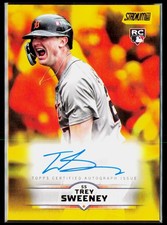 2025 Stadium Club #SCBA-TSW Trey Sweeney Base Autographs Yellow Foil