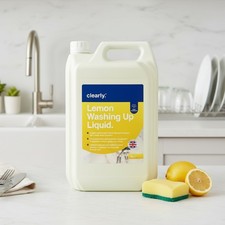 Lemon Washing Up Liquid 5L – Concentrated Natural Dish Soap with Stain Remova... 3.40 per litre