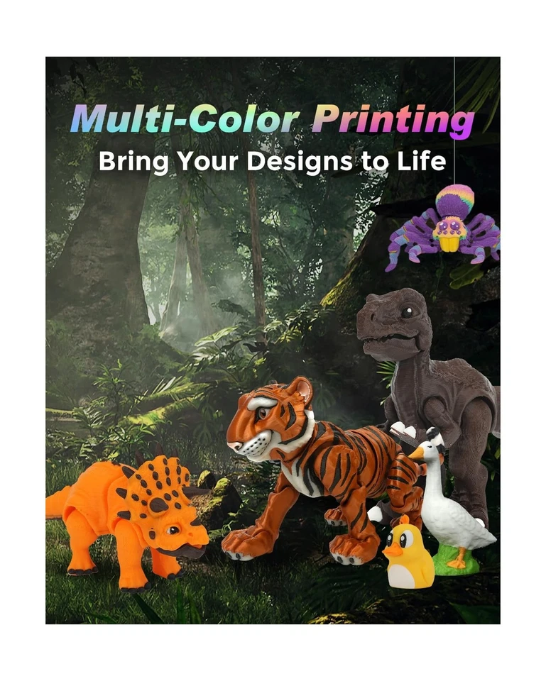 FLASHFORGE AD5X Multi-Color 3D Printer, CoreXY 600mm/s High-Speed, 1-Click Au... - Image 3 of 4