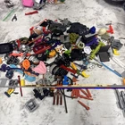 vintage gi joe and other random  toy  accessories and parts lot