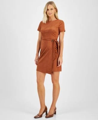 Tahari ASL Womens Faux-Suede Sheath Dres 196367165145 10 RT $159.0
