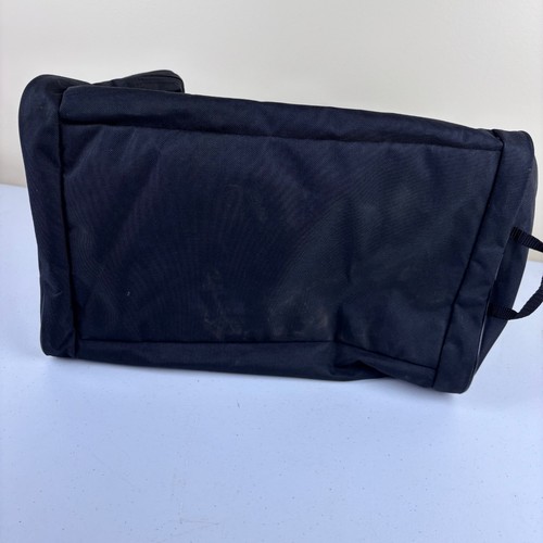 Vintage Adidas Duffel Bag Black White Gym School Shoulder Strap 90s Y2K - Picture 4 of 4