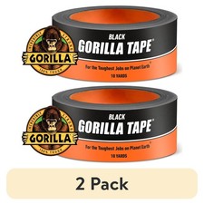  2 pack Gorilla 10 Yard Black Duct Tape Single Roll