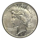 1934 Peace Dollar About Uncirculated Condition