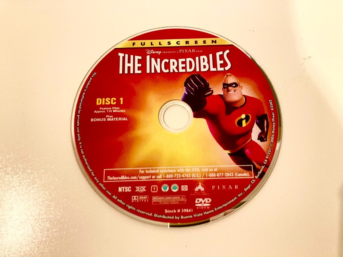 Disney Pixar The Incredibles Disc 1 DVD | eBay