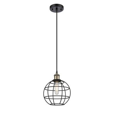 Innovations Ballston Lake Placid 8'' Cord Pendant, BKB/BK - 516-1P-BAB-CE-8-BK
