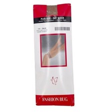 Vintage 90s Fashion Bug Plus Size Day Sheer Knee Highs Socks 100 Nylon 2 Pairs