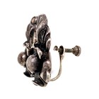 VTG Sterling Silver French Screw-Back Floral Earrings Non-Pierced Estate Jewelry — photo 2