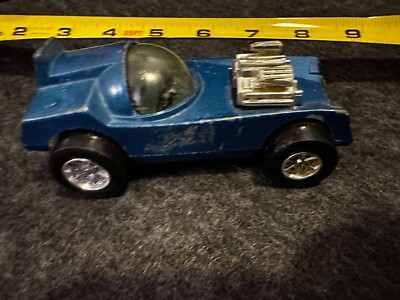 未開封!1971年アメリカ製Tootsietoy Super Slicks 1971 Tootsietoy Super Slicks Blue Twin Shaft Car, Vintage