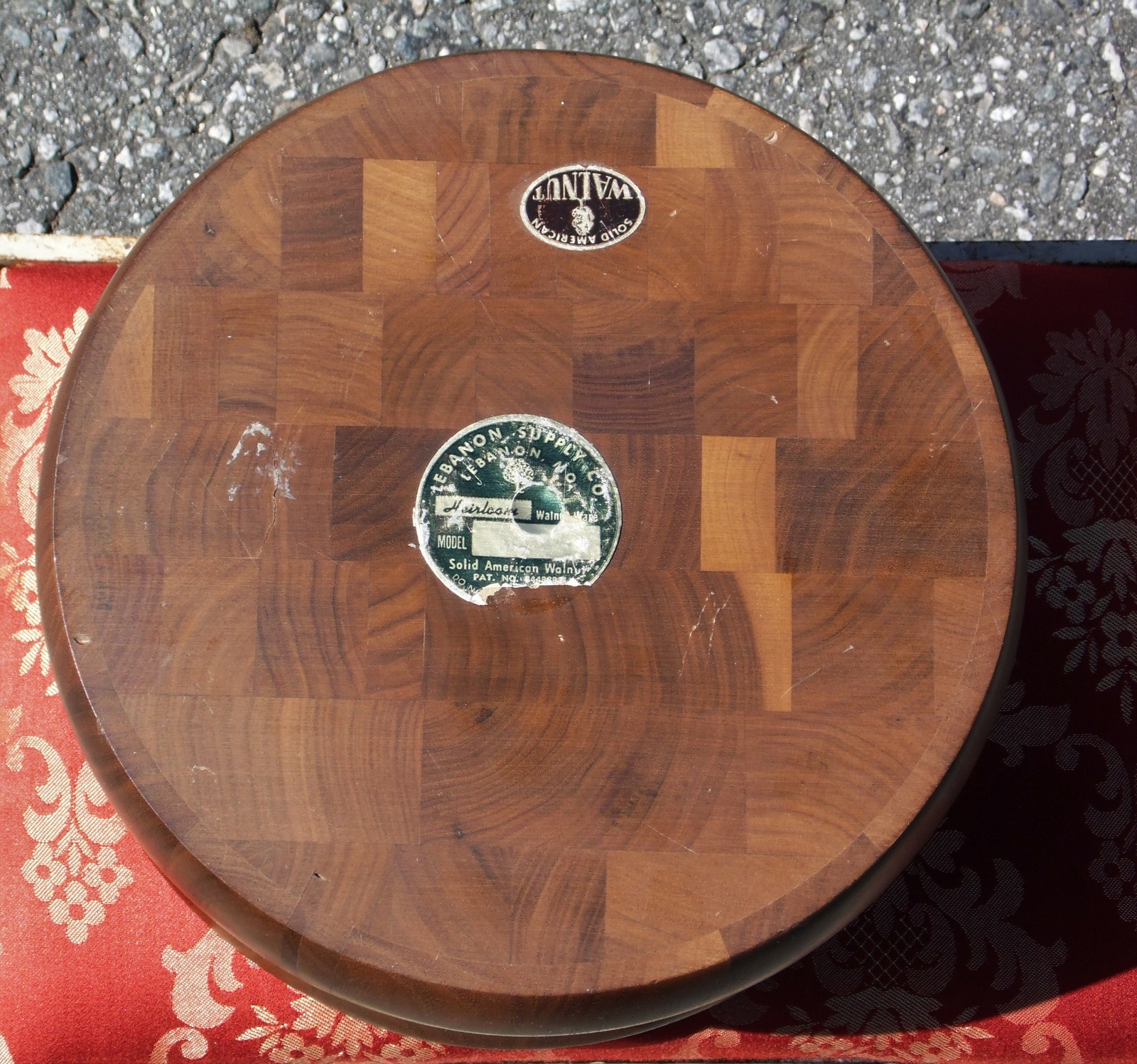 Vintage Mid Century Modern Lebanon Supply Co Heirloom Walnut Ware Wood