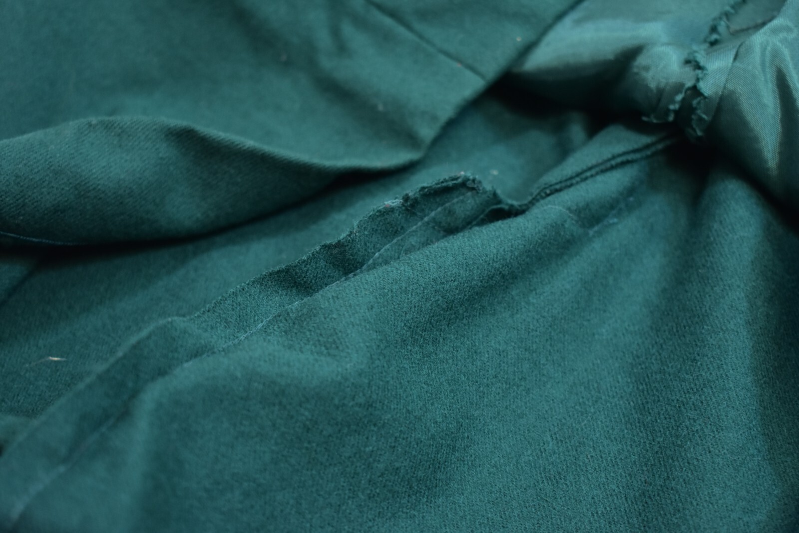 Vintage Pendleton Solid Green Side Button Wool A-… - image 10