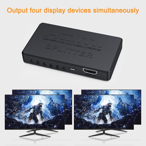 HDMI Splitter 1 in 4 uscite 4K HD 1080P adattatore switcher video per HDTV PS4 Xbox - Foto 5 di 21
