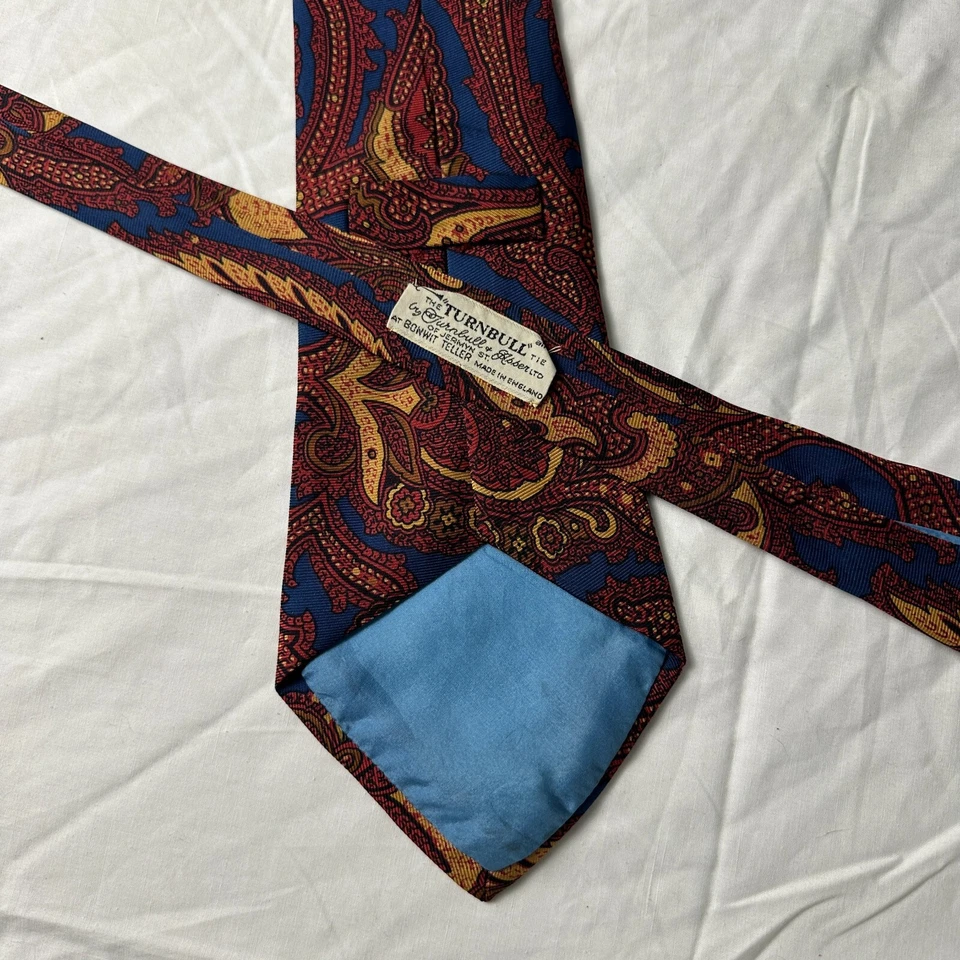 Corbata de seda Turnbull & Asser of Jermyn St At Bonwit Teller de colección extremadamente rara Foto 2 de 4
