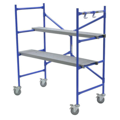 Portable Rolling Scaffold 500 Lbs Load Capacity Lightweight 4 X 3.8 X 2 Feet