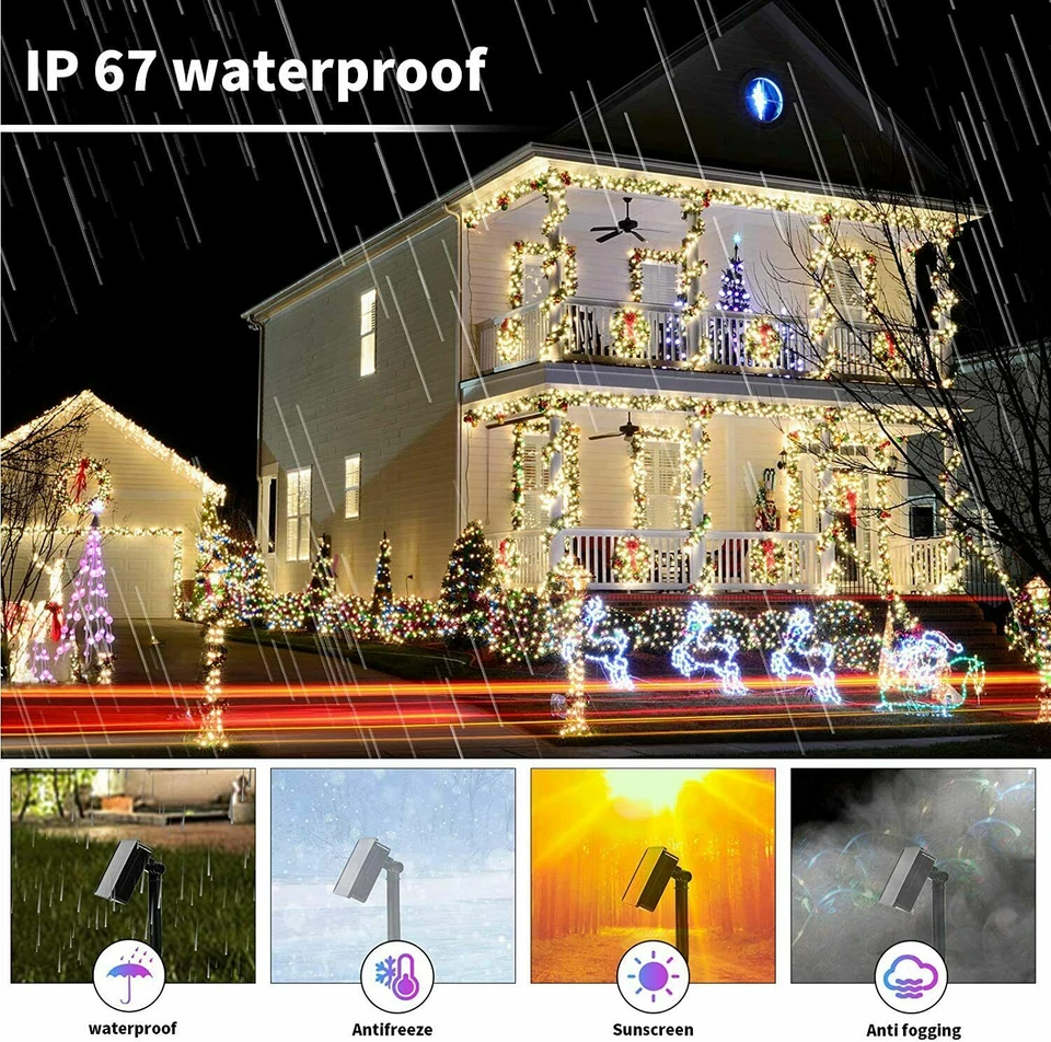 LED Solar Rope String Fairy Lights Strip Waterproof Outdoor Garden Patio Decor - Image 2 of 4