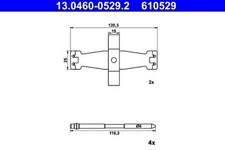 ATE Scheibenbremsbelag Zubehörsatz Für TESLA Model 3 EV Y 17-