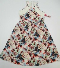 XHILARATION Womens Dress Small Tea Party Classy A-line Floral Ivory 