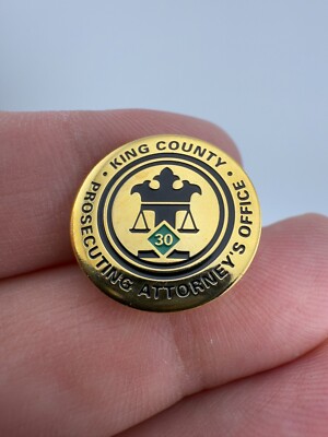 King County Washington Prosecuting Attorney's Office 30 Year Service Pin