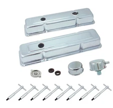 68-82 Corvette 327 350 V8 Valve Covers Dress Up Kit Chevy Stock OEM Chrome