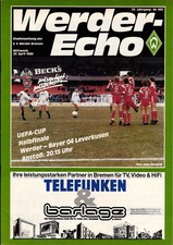 EC III Semi Final 87/88 SV Werder Bremen - Bayer 04 Leverkusen, 20.04.1988