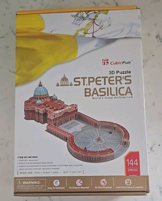 CubicFun St Peter's Basilica 3D Puzzle 144 Pieces Hobby Collectible Play NEW