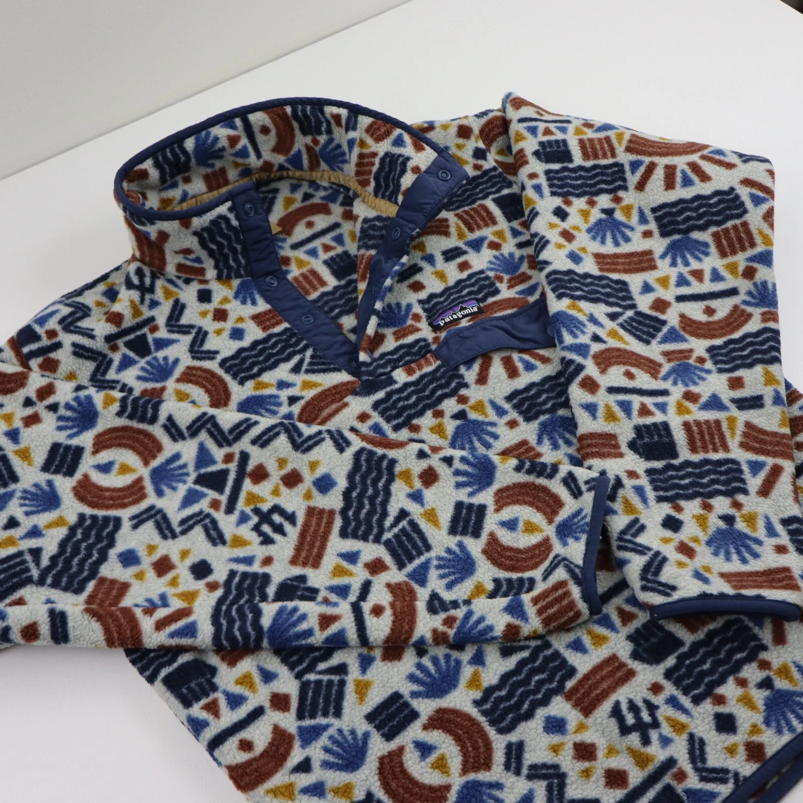 patagonia aztec protected peaks synchilla snap-t fleece jacket