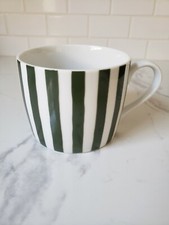Williams Sonoma Green Cabana Stripe Coffee Mug Replacement Christmas Cozy
