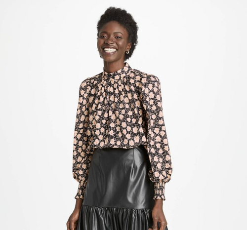 What Wear Jet Black Floral Small 