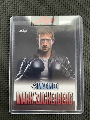 2023 Leaf Reimagined Elon Musk Vs Mark Zuckerberg Solo Fight Card Only 186 Made