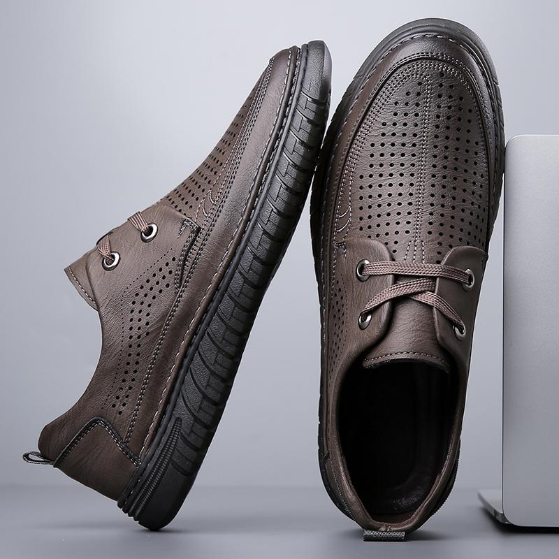 SAOLA Scarpe piatte uomo tempo libero primavera estate traspiranti business Oxford pompa da lavoro nere