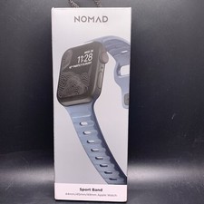 New NOMAD Authentic Apple Watch Sport Strap FKM Band Marine Blue 45/44/49mm