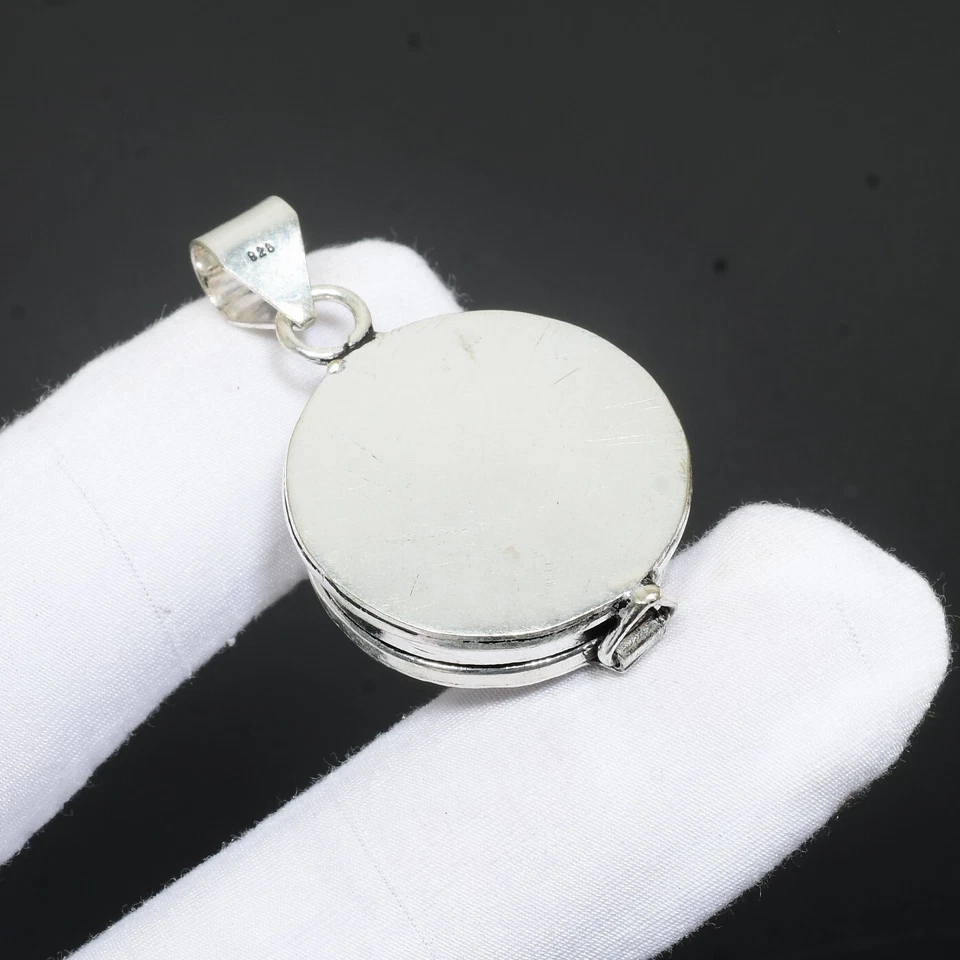 Pink Kunzit Gift Kiste Silber Anhänger Handgefertigt 925 Sterling Silber - Bild 2 von 4