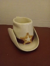 VTG Mug Coffee Cup Sheriff Cowboy Western Hat Planter 