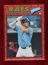CARSON WILLIAMS 2026 HERITAGE COLOR OF THE YEAR ORANGE 67/77 RC TAMPA BAY RAYS