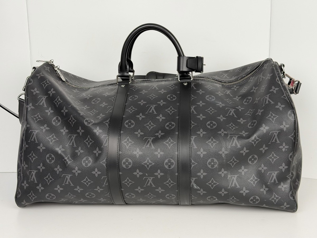 Louis Vuitton Keepall Bandouliere 55 in Monogram Eclipse Coated