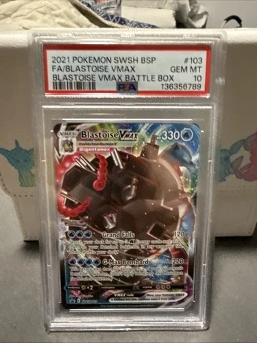 Pokemon 2021 Blastoise VMAX SWSH103 Full Art SWSH Black Star Promo GEM MT PSA 10