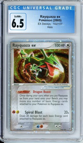 Rayquaza ex graded CGC 6.5 for sale on eBay