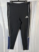 Vintage Y2K Adidas Track Pants Men's M Medium Black Joggers Ankle Zip Warmup